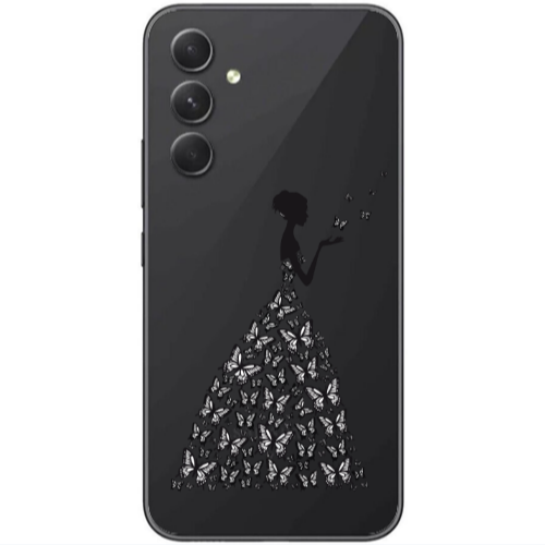 Samsung  Galaxy A05s Butterfly Girl Transparent Silicone TPU Θήκη