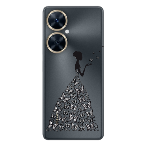 Huawei Nova 11i Butterfly Girl Transparent Silicone TPU Θήκη