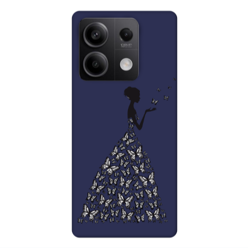 Xiaomi Redmi Note 13Pro 5G Butterfly Girl Dark blue Colored Silicone TPU Θήκη