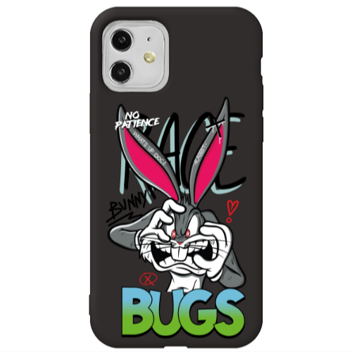 Apple iPhone 11  No Patience Black Colored Silicone TPU Θήκη