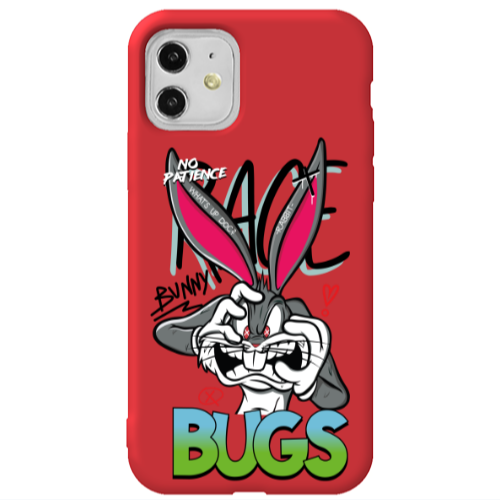 Apple iPhone 11  No Patience Red Colored Silicone TPU Θήκη
