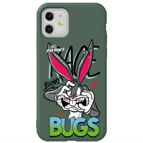 Apple iPhone 11  No Patience Dark Green Colored Silicone TPU Θήκη