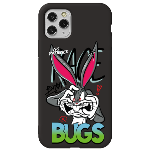 Apple iPhone 11 Pro No Patience Black Colored Silicone TPU Θήκη