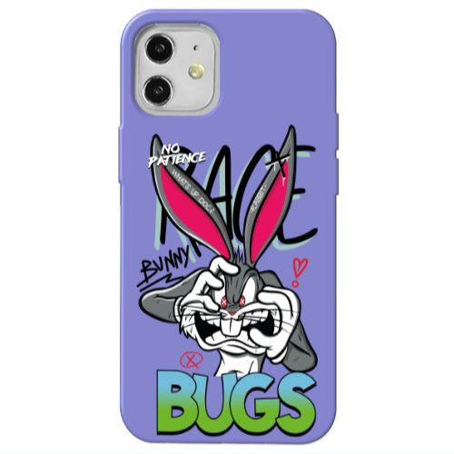 Apple iPhone 12 No Patience Purple Colored Silicone TPU Θήκη