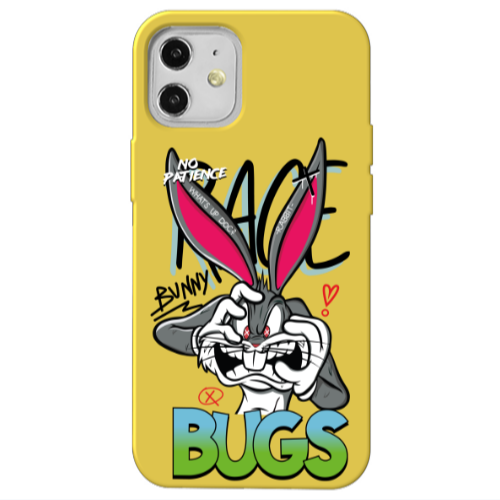 Apple iPhone 12 No Patience Yellow Colored Silicone TPU Θήκη