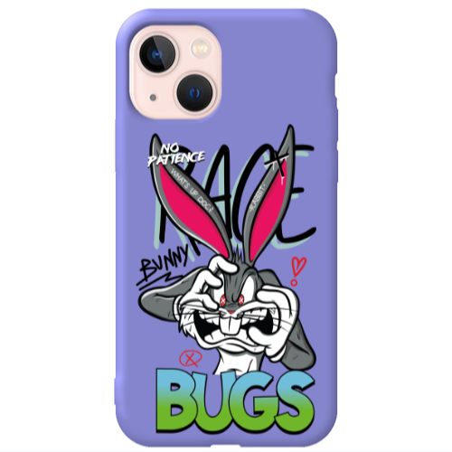 Apple iPhone 13 No Patience Purple Colored Silicone TPU Θήκη