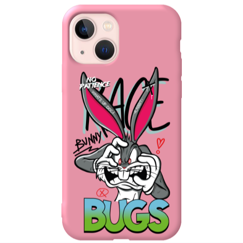 Apple iPhone 13 No Patience Pink Colored Silicone TPU Θήκη