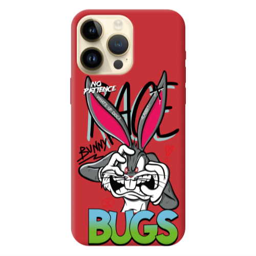 Apple iPhone 13 Pro Max No Patience Red Colored Silicone TPU Θήκη