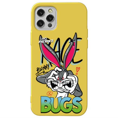 Apple iPhone 12 Pro No Patience Yellow Colored Silicone TPU Θήκη