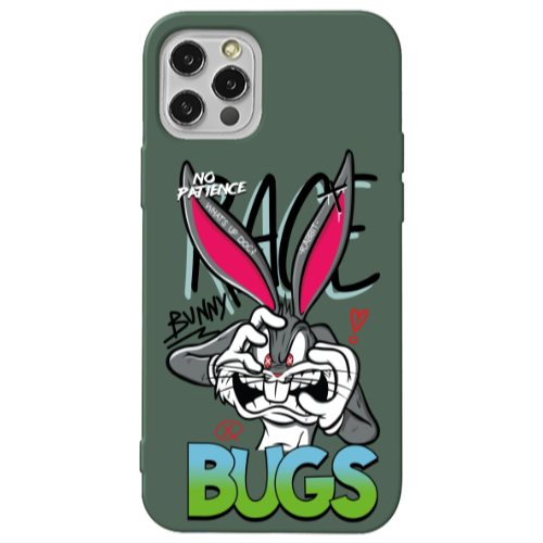 Apple iPhone 12 Pro No Patience Dark Green Colored Silicone TPU Θήκη