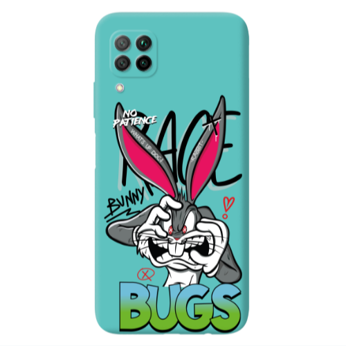 Huawei P40 Lite No Patience Turquoise Colored Silicone TPU Θήκη