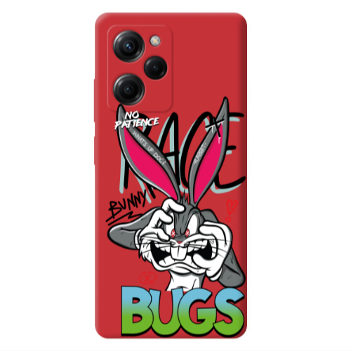 Xiaomi Poco X5 Pro No Patience Red Colored Silicone TPU Θήκη