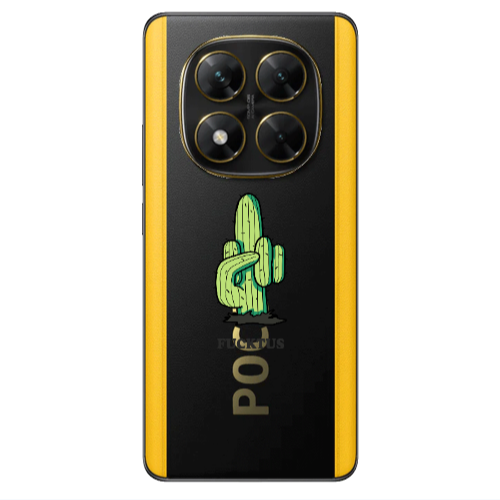 Xiaomi Poco X7 Green Cactus Transparent Silicone TPU Θήκη