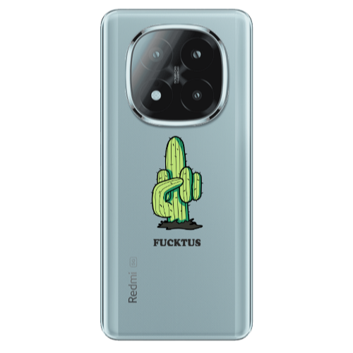 Xiaomi Redmi Note 14 Pro + 5g Green Cactus Transparent Silicone TPU Θήκη