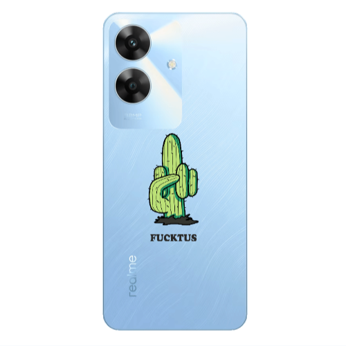 Realme Note 60 Green Cactus Transparent Silicone TPU Θήκη