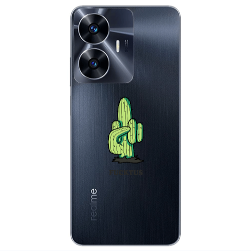 Realme Note 50 Green Cactus Transparent Silicone TPU Θήκη