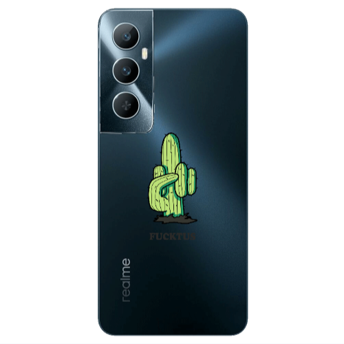 Realme C65 Green Cactus Transparent Silicone TPU Θήκη