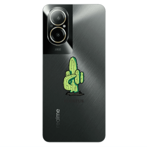 Realme C67 Green Cactus Transparent Silicone TPU Θήκη