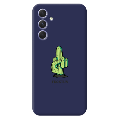 Samsung A56 Green Cactus Dark blue Colored Silicone TPU Θήκη