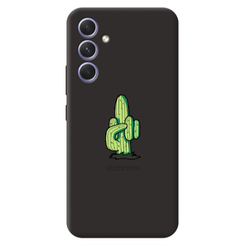 Samsung A56 Green Cactus Black Colored Silicone TPU Θήκη