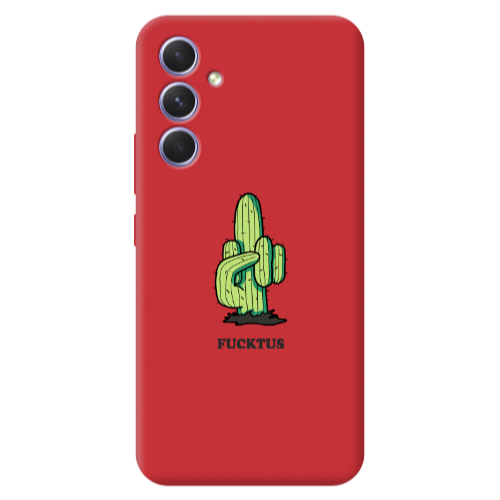 Samsung A56 Green Cactus Red Colored Silicone TPU Θήκη