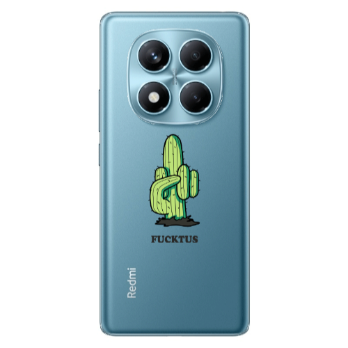 Xiaomi Redmi Note 14 Pro Green Cactus Transparent Silicone TPU Θήκη
