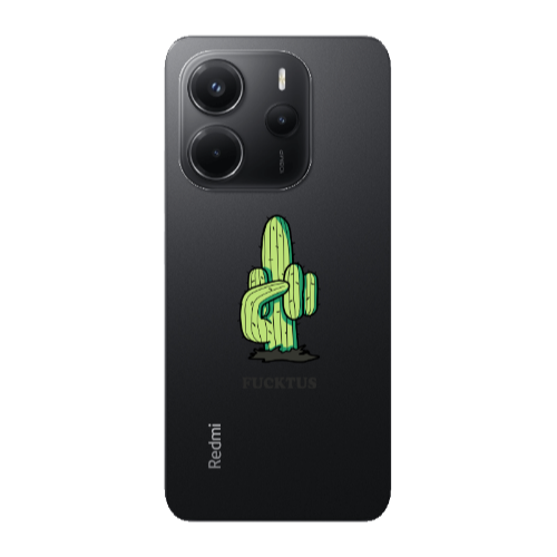Xiaomi Redmi Note 14 Green Cactus Transparent Silicone TPU Θήκη