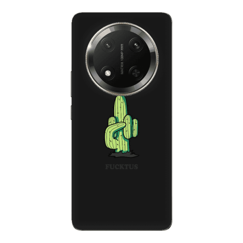 Honor Magic 7 Lite Green Cactus Black Colored Silicone TPU Θήκη