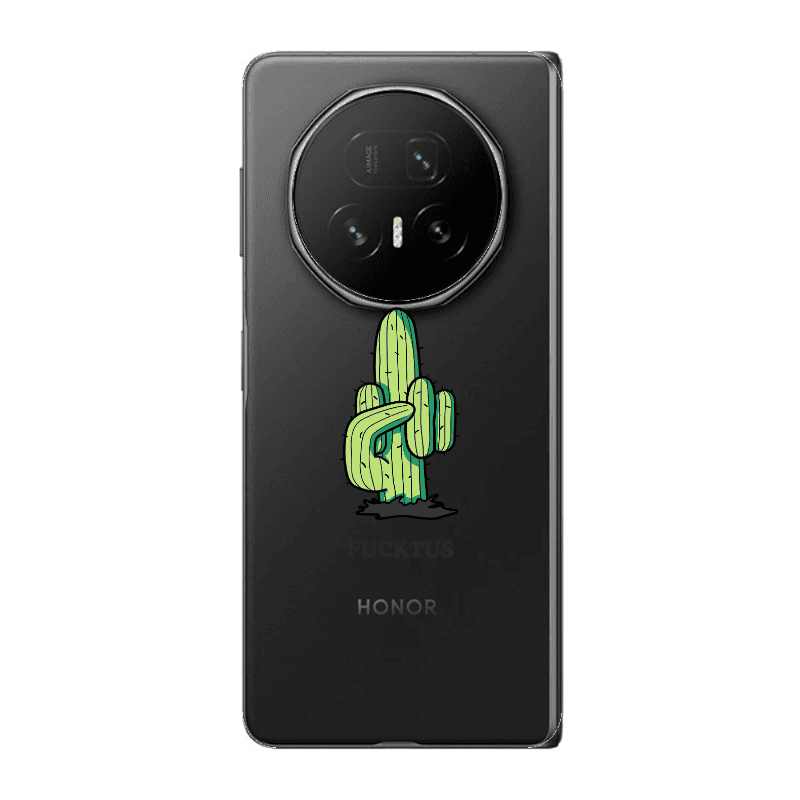 Honor Magic V5 Green Cactus Transparent Silicone TPU Θήκη