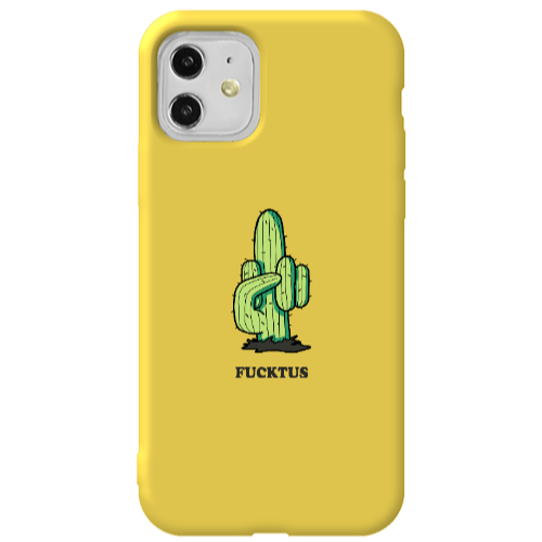 Apple iPhone 11  Green Cactus Yellow Colored Silicone TPU Θήκη
