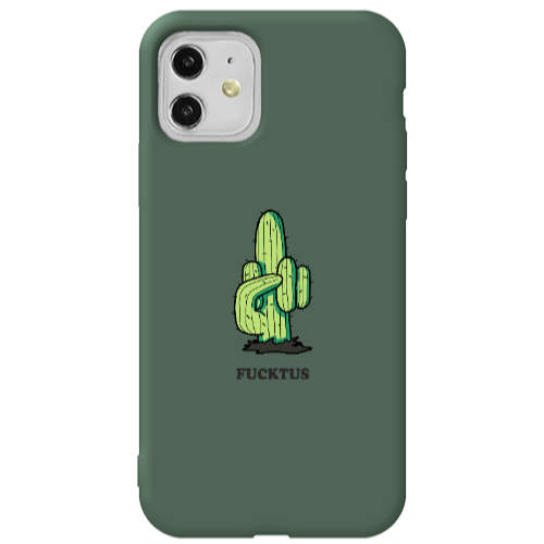 Apple iPhone 11  Green Cactus Dark Green Colored Silicone TPU Θήκη
