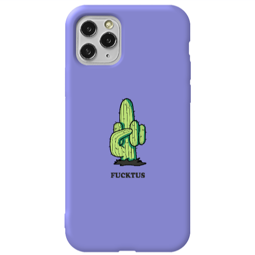 Apple iPhone 11 Pro Green Cactus Purple Colored Silicone TPU Θήκη