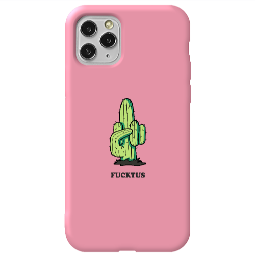 Apple iPhone 11 Pro Green Cactus Pink Colored Silicone TPU Θήκη