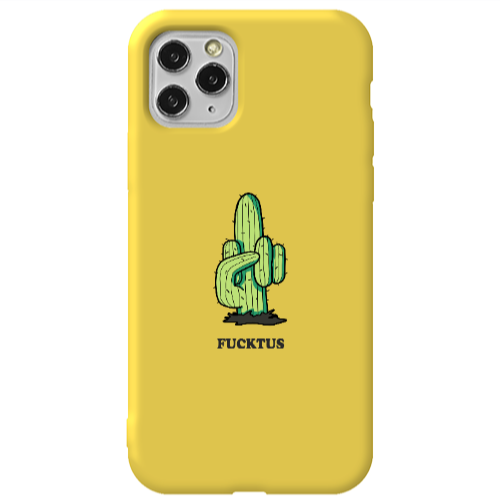 Apple iPhone 11 Pro Green Cactus Yellow Colored Silicone TPU Θήκη