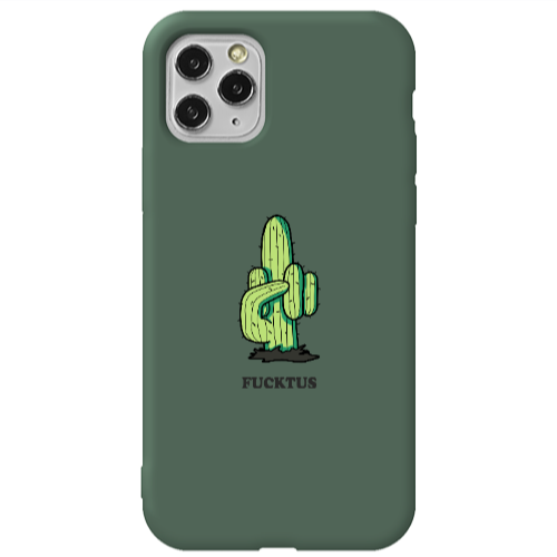 Apple iPhone 11 Pro Green Cactus Dark Green Colored Silicone TPU Θήκη