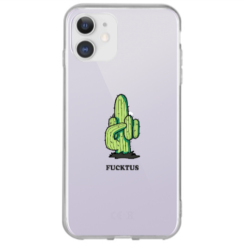 Apple iPhone 12 Green Cactus Transparent Silicone TPU Θήκη