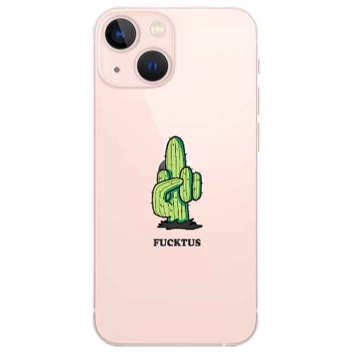 Apple iPhone 13 Green Cactus Transparent Silicone TPU Θήκη