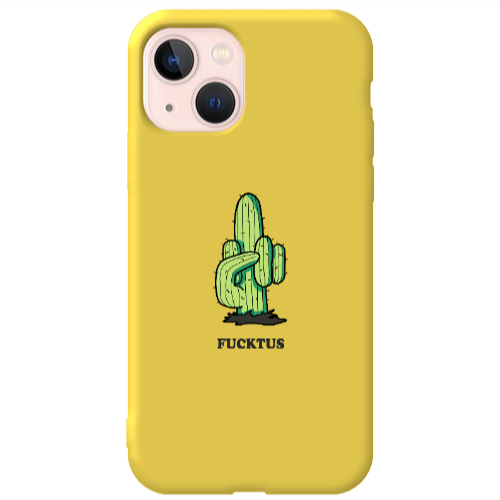 Apple iPhone 13 Green Cactus Yellow Colored Silicone TPU Θήκη
