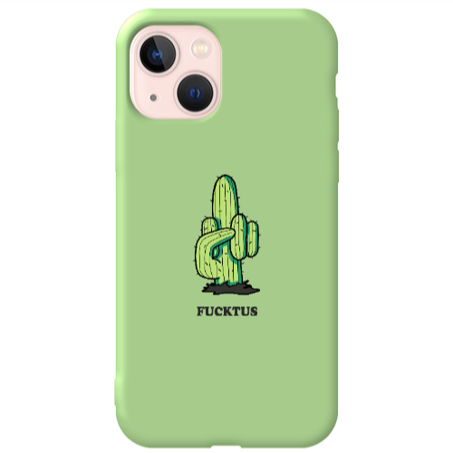 Apple iPhone 13 Green Cactus Light Green Colored Silicone TPU Θήκη