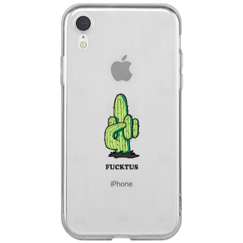 Apple iPhone Xr Green Cactus Transparent Silicone TPU Θήκη