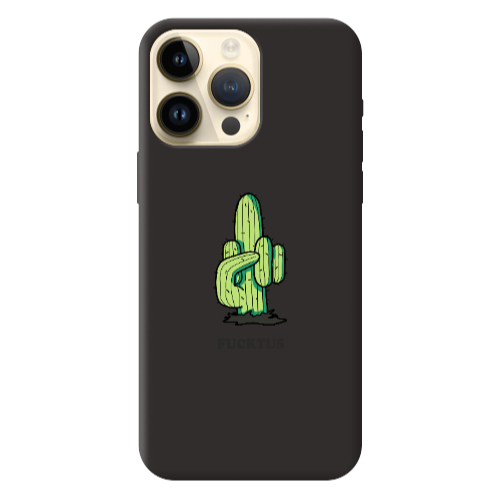 Apple iPhone 13 Pro Max Green Cactus Black Colored Silicone TPU Θήκη