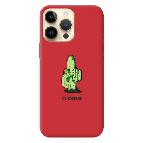 Apple iPhone 13 Pro Max Green Cactus Red Colored Silicone TPU Θήκη