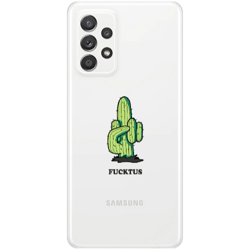 Samsung A52 Green Cactus Transparent Silicone TPU Θήκη