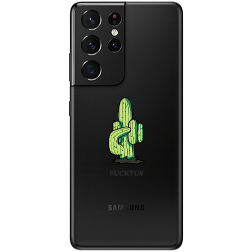 Samsung S21 Ultra Green Cactus Transparent Silicone TPU Θήκη