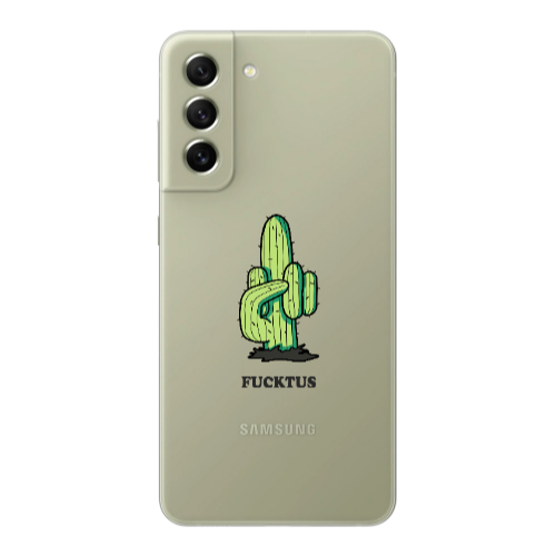 Samsung S22 Plus Green Cactus Transparent Silicone TPU Θήκη