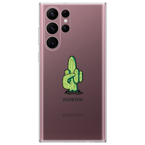 Samsung S22 Ultra Green Cactus Transparent Silicone TPU Θήκη