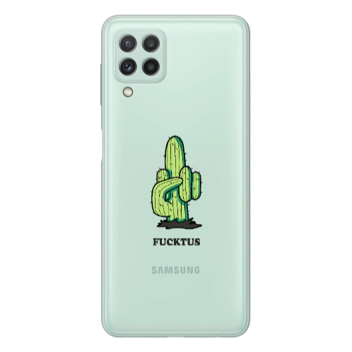 Samsung A22 4G Green Cactus Transparent Silicone TPU Θήκη