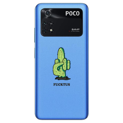 Xiaomi Poco M4 Pro 4G Green Cactus Transparent Silicone TPU Θήκη