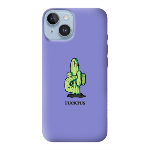 Apple iPhone 14 Plus Green Cactus Purple Colored Silicone TPU Θήκη