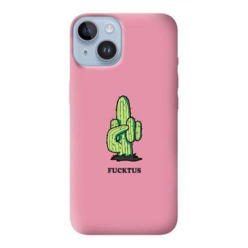 Apple iPhone 14 Plus Green Cactus Pink Colored Silicone TPU Θήκη